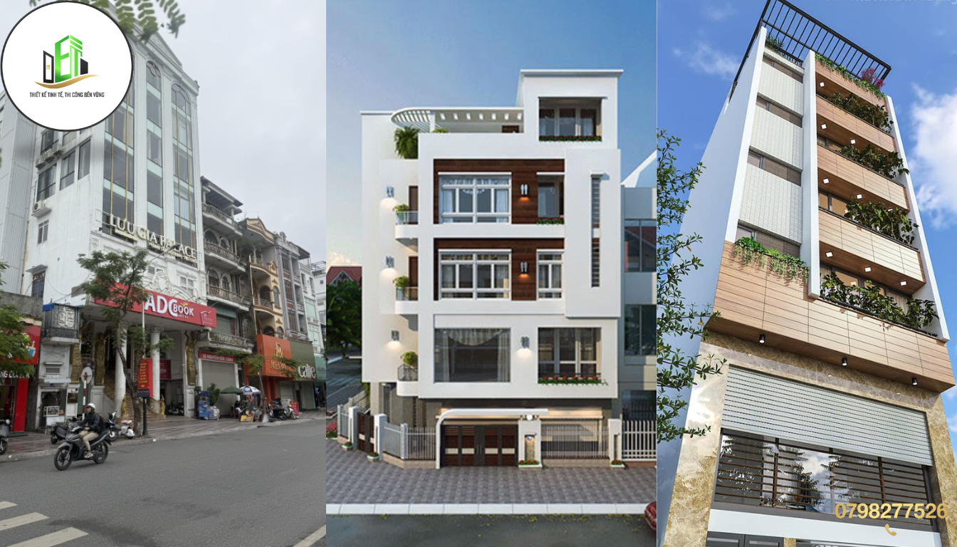 Mẫu thiết kế nhà phố hiện đại kết hợp không gian kinh doanh và cho thuê mặt bằng tối ưu diện tích.