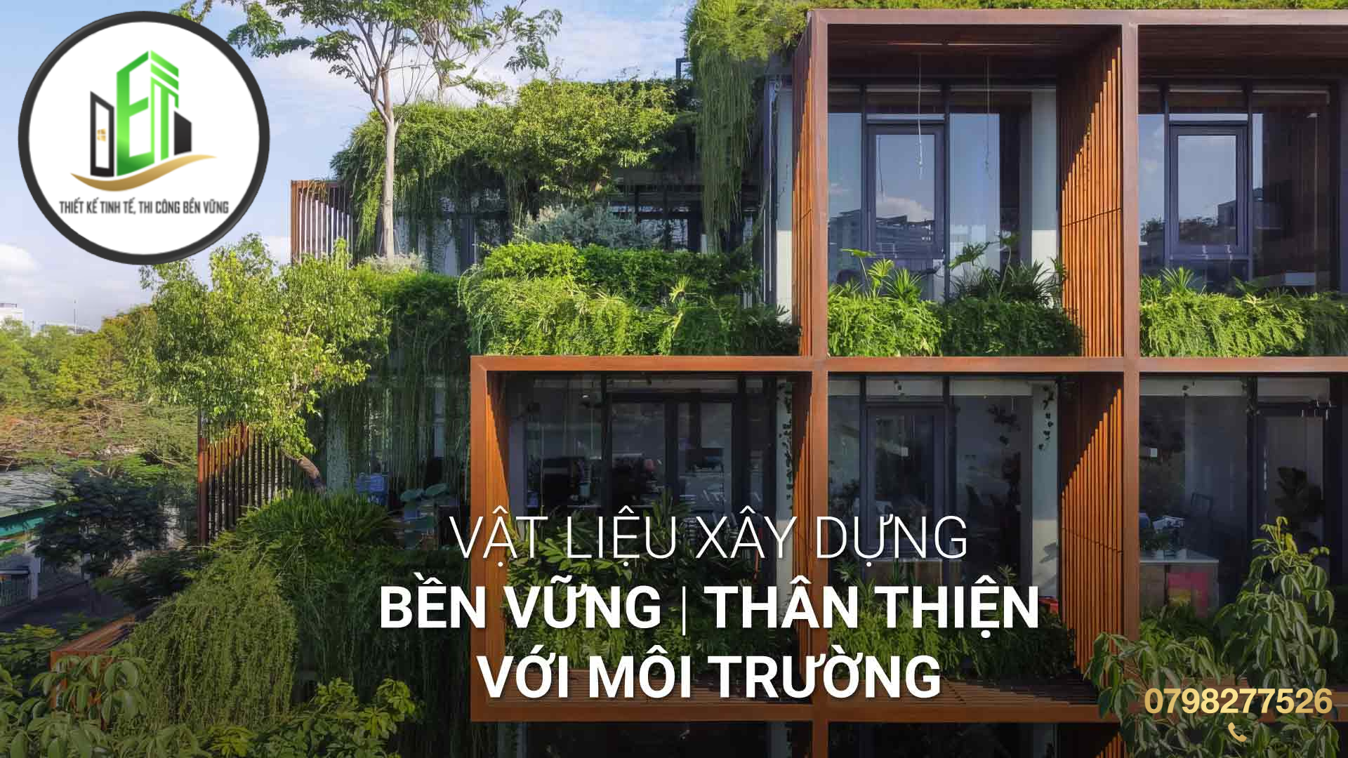 Mẫu thiết kế kiến trúc xanh hiện đại sử dụng vật liệu xây dựng bền vững và kính cường lực thân thiện với môi trường.